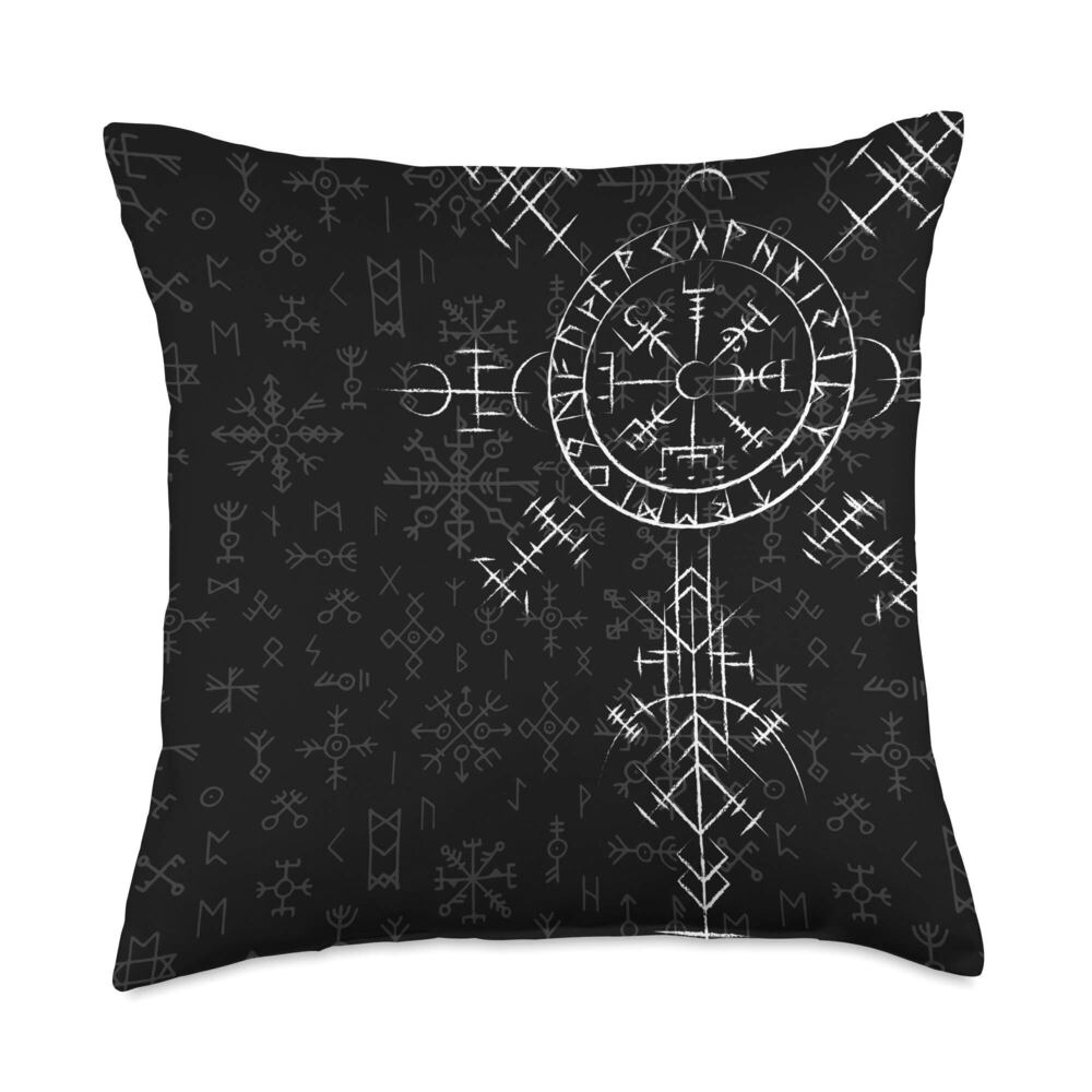 4766 Celtic Lucky Charm Viking Compass Vegvísir - Celtic Vegvisir Throw